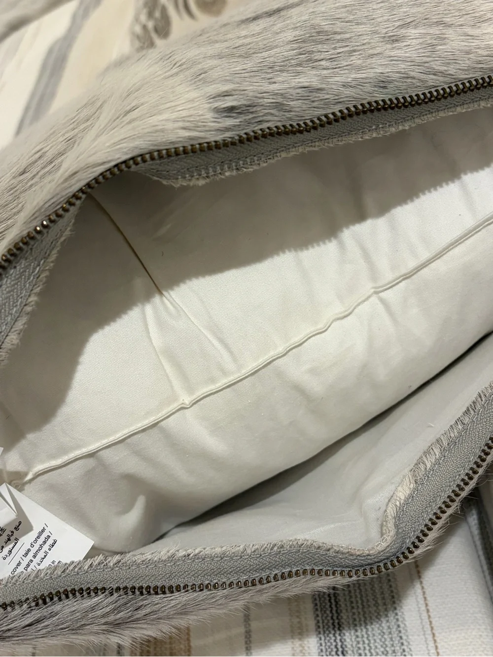 Pottery Barn Hair on Hide Pillow Cover and insert 20 x 20